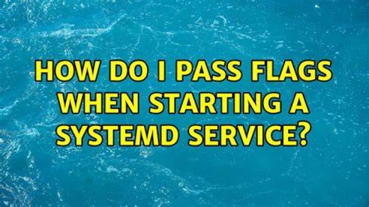 How do I pass flags when starting a systemd service?