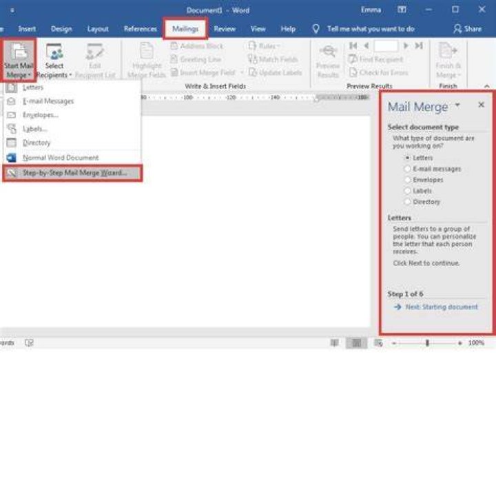 How do I print blank fields in mail merge in Word 2016