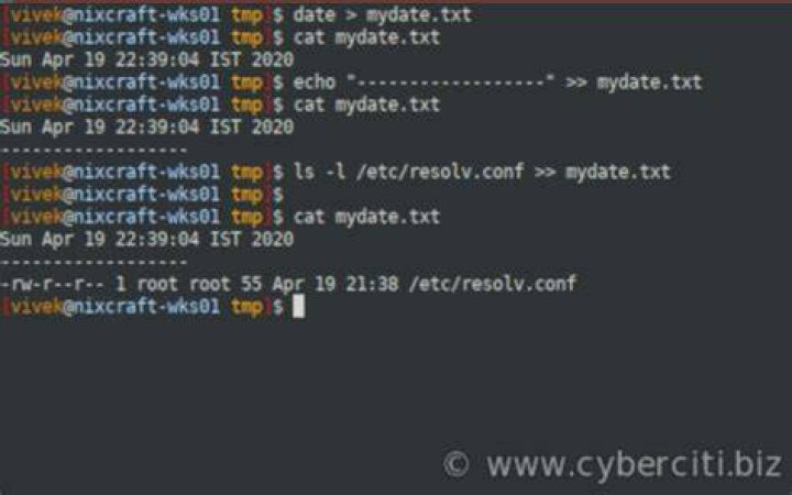 How do I save terminal output to a file?