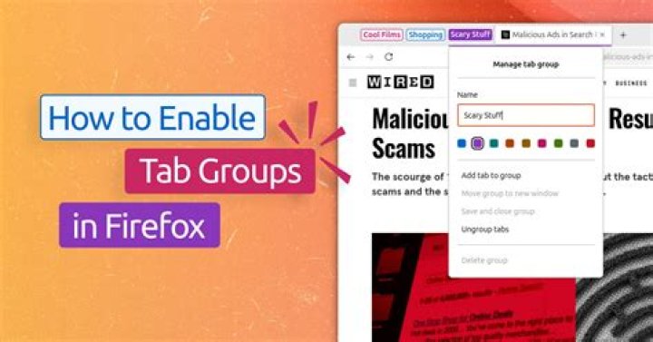 how do tab groups work in ubuntu firefox