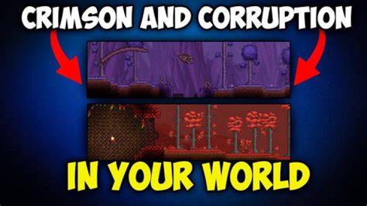 how do you get a crimson biome in a corruption world? [duplicate]