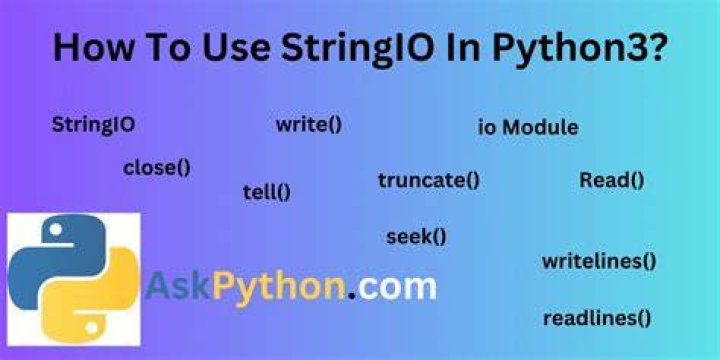How do you use StringIO in Python3?