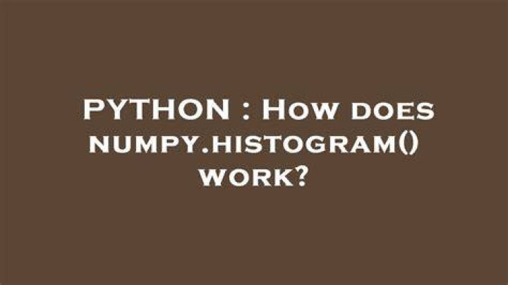 How does numpy.histogram() work?