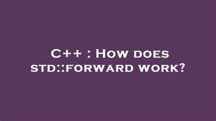 How does std::forward work? [duplicate]