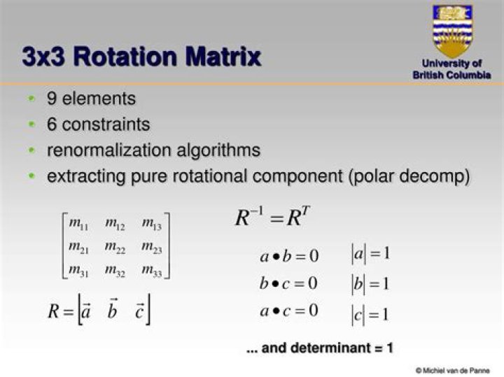 How many elements of a 3x3 Rotation matrix are redundant?
