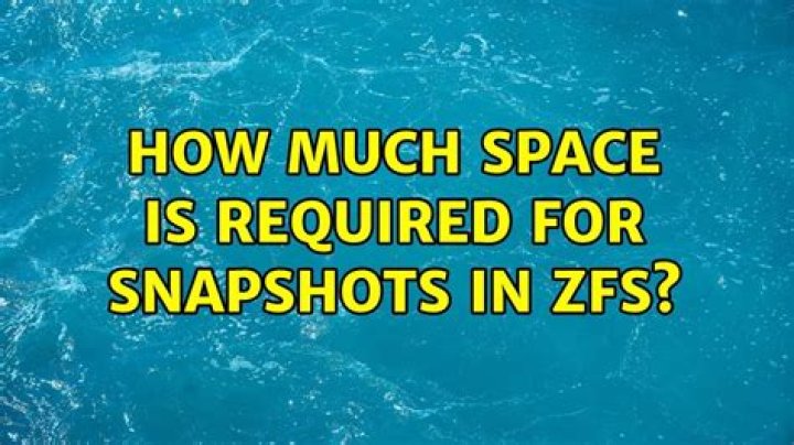 How much space is required for snapshots in ZFS?