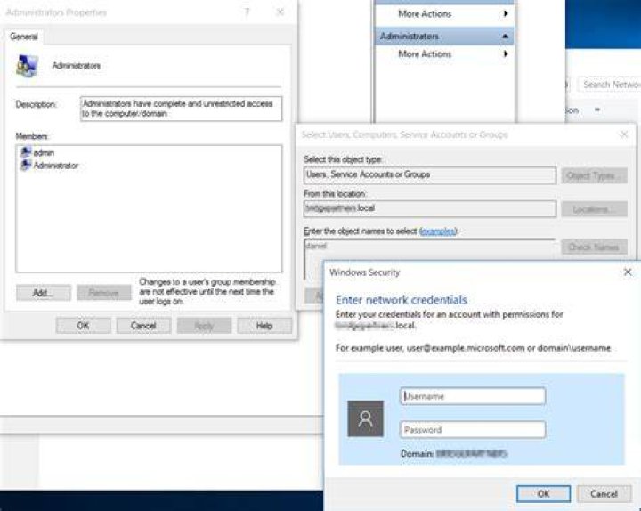 How to add a domain user to Administrators group in Windows 10