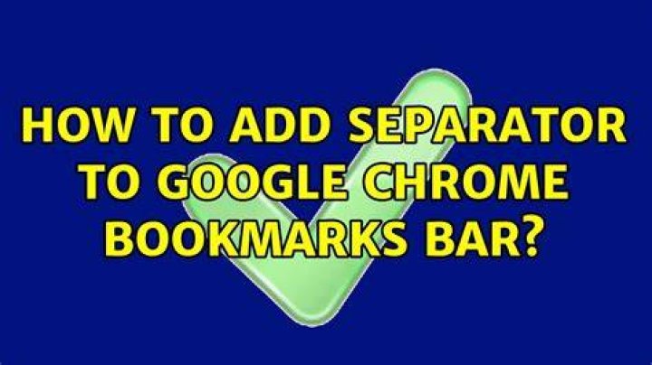 How to add Separator to Google Chrome Bookmarks Bar?