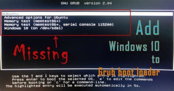 How to add Windows 10 to grub boot loader?