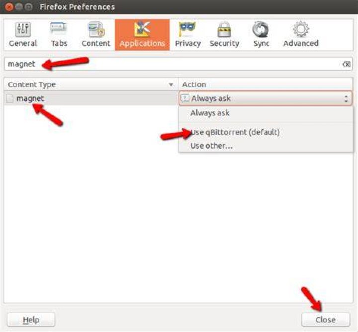 How to associate magnet links to qBittorrent?