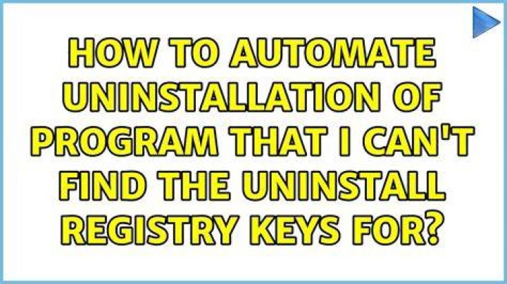 How to automate uninstallation of program that I can't find the Uninstall Registry Keys for?
