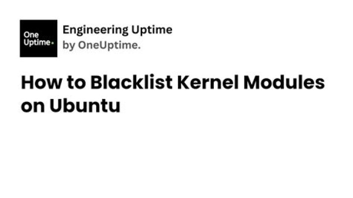 How to blacklist kernel modules?