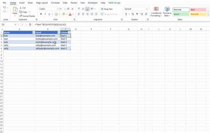How to bulk convert row data into columns on Mac Excel (transpose not suitable)?