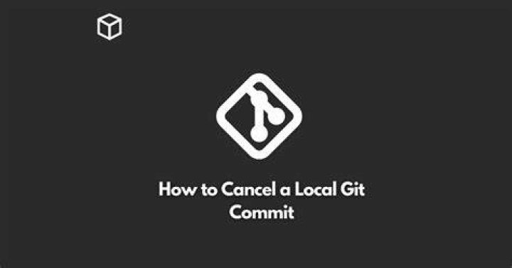 How to cancel a local git commit?