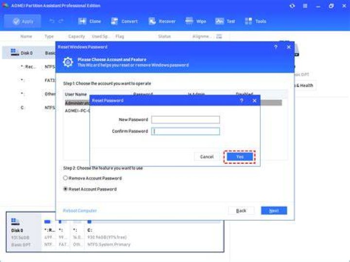 How to change a forgotten password while I am logged in already