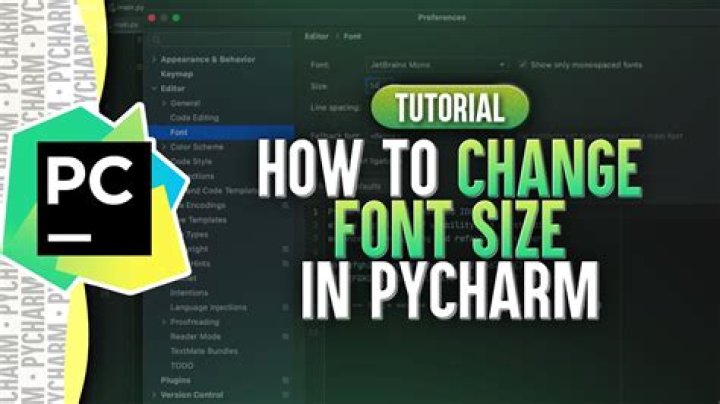 How to change font of code in PyCharm?