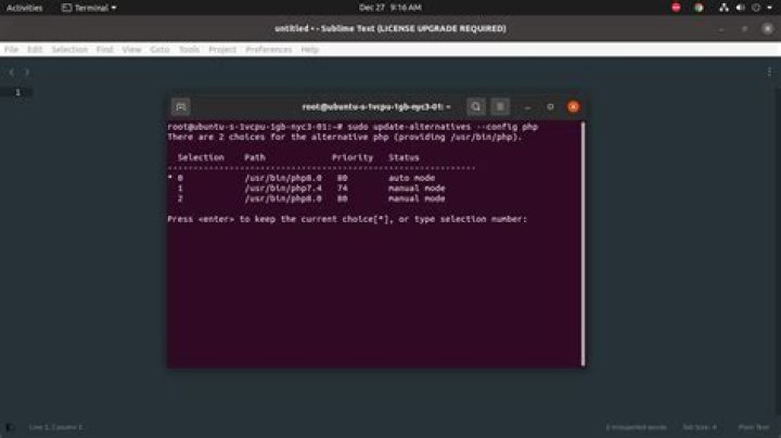 How to change PHP version in Ubuntu 20.04 console?