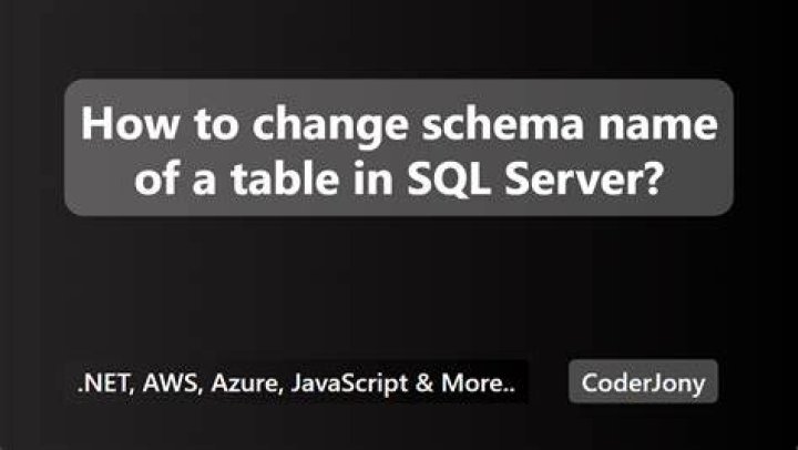 How to change schema name?