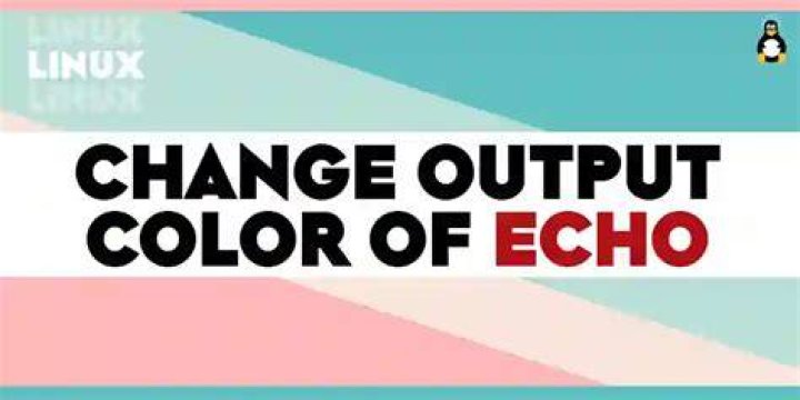 How to change the output color of echo in Linux