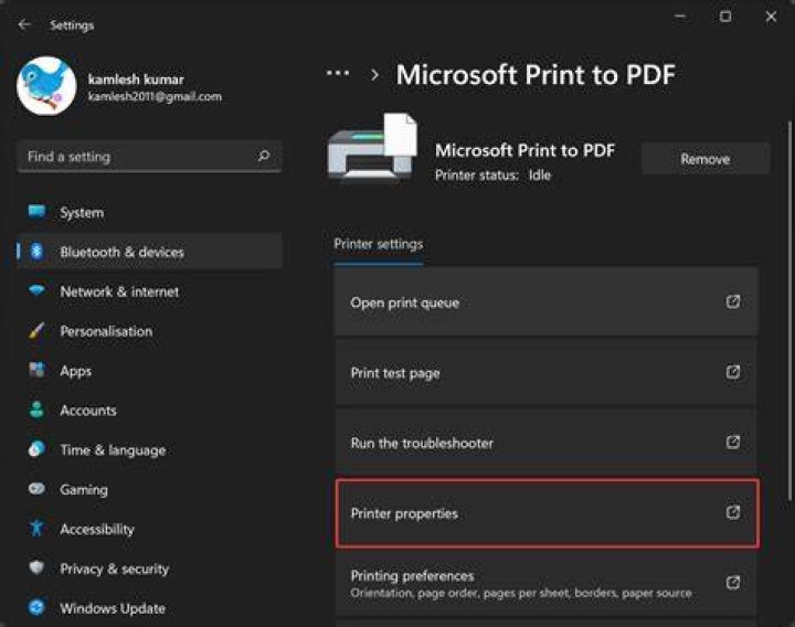 How to change the printer icon displayed in the Control Panel
