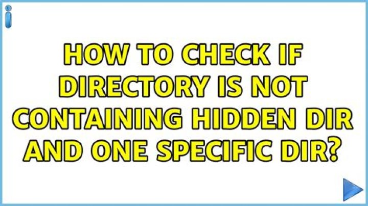How to check if directory is not containing hidden dir and one specific dir