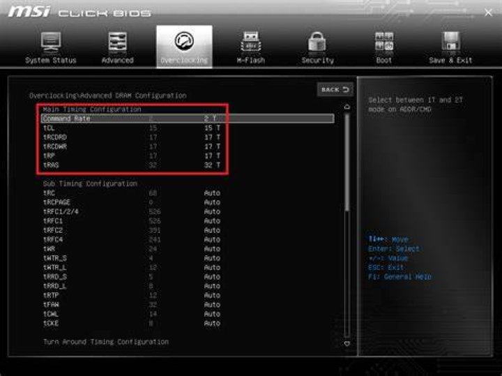 How to check Ram timing