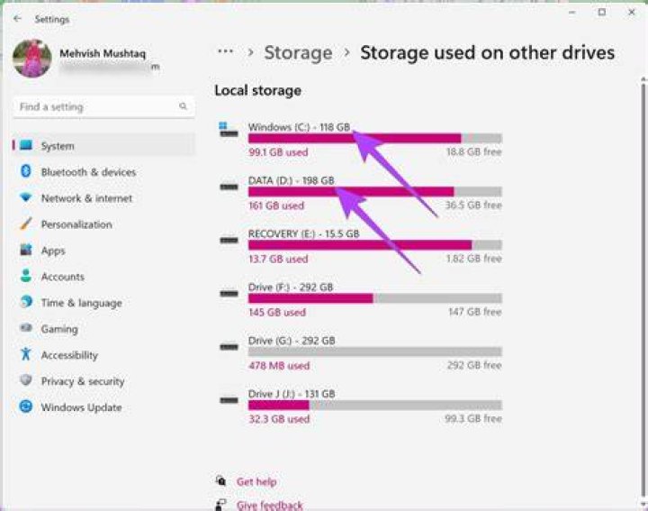 How to check SSD disk space in laptop