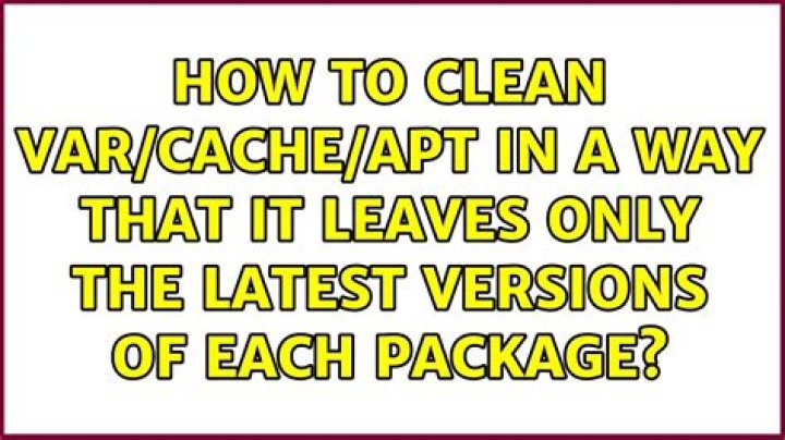 How to clean /var/cache?