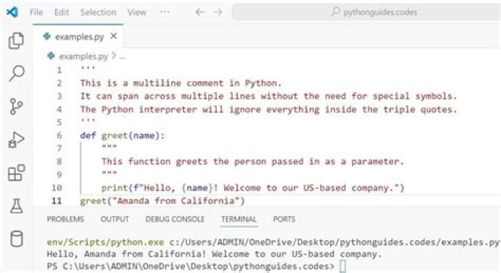 How to comment 20 lines of Python code on vim?