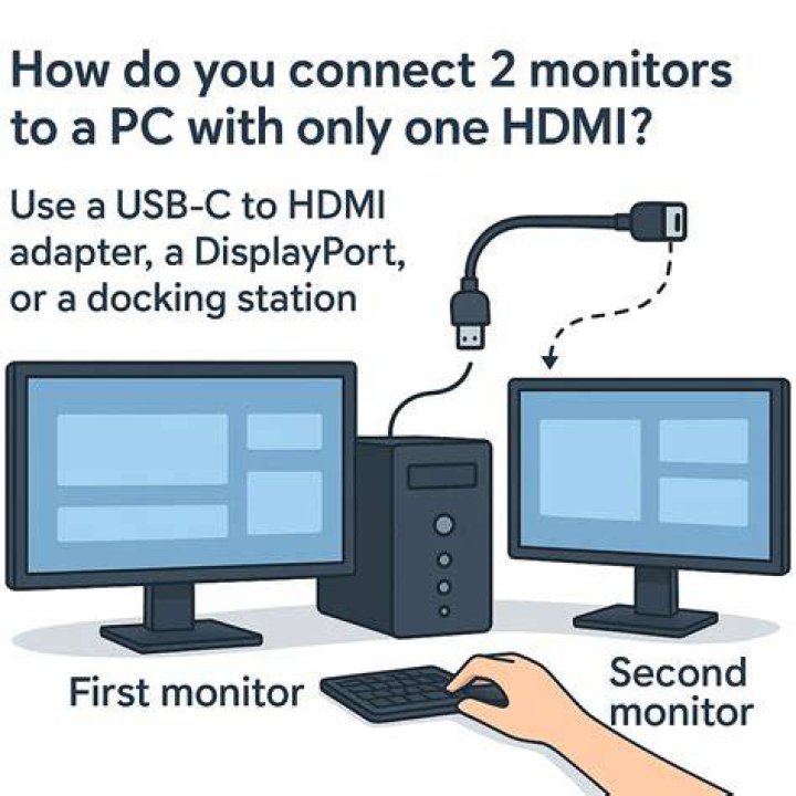 How to connect 2 + 2 monitors to a Radeon RX 460