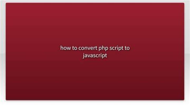 how to convert php script to javascript