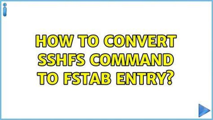 How to convert sshfs command to fstab entry?