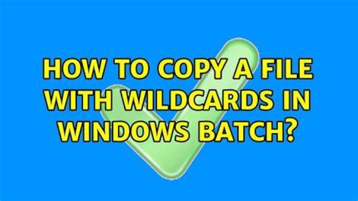 How to copy a file with wildcards in windows batch
