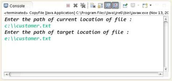 How to copy file from one location to another location?
