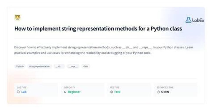 How to create a custom string representation for a class object?