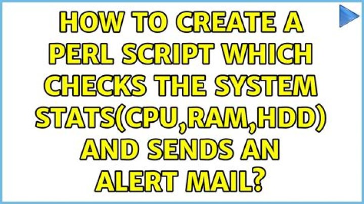 How to create a perl script which checks the system stats(CPU,RAM,HDD) and sends an alert mail? [closed]