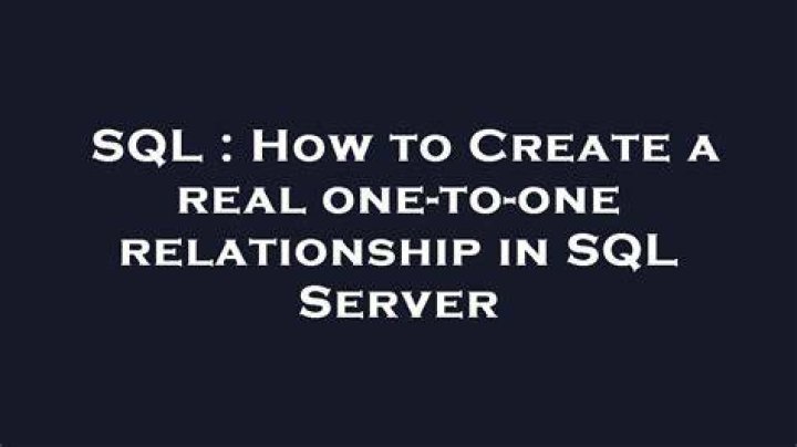 How to Create a real one-to-one relationship in SQL Server