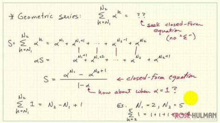 How to derive the closed form solution of geometric series