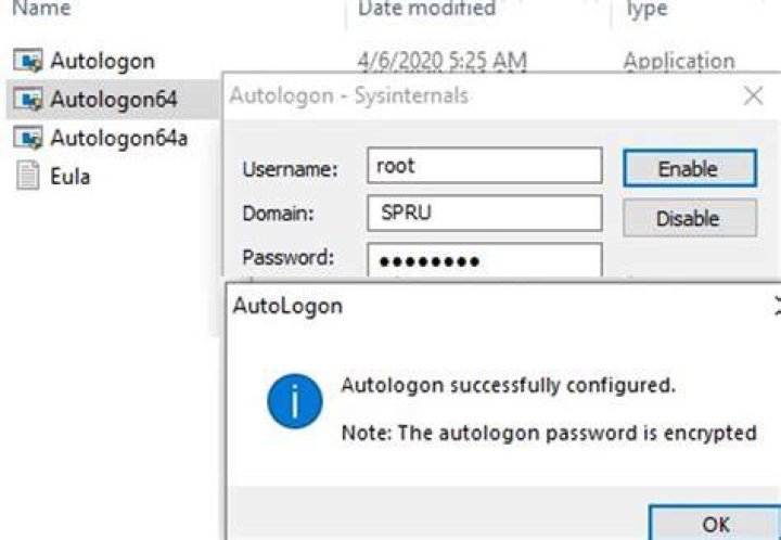How to disable Autologon enabled by using Sysinternal's Autologon.exe?