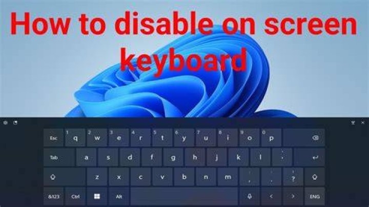 How to disable on-screen keyboard in my touchscreen laptop?