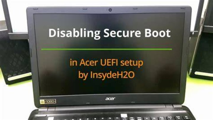 How to disable secure boot on acer aspire 5 running ubuntu 18.04.1