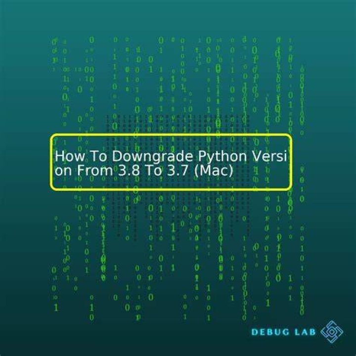How to downgrade python version from 3.8 to 3.7 (mac)