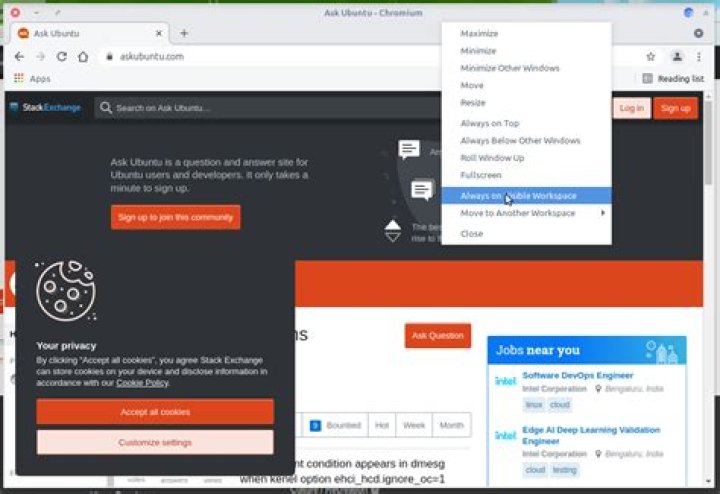 How to enable system title bar in Chrome to make it visible on every workspace?