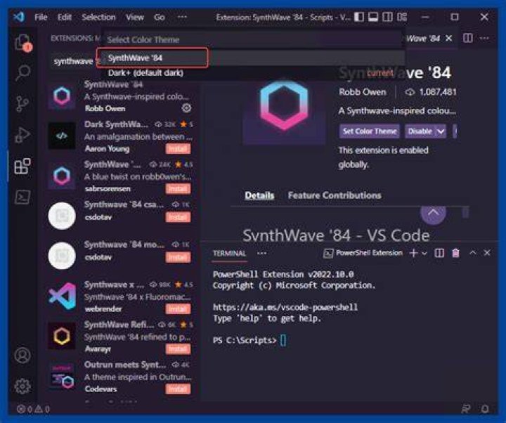 How to enable the glow on synthwave 84 vscode theme on ubuntu 18.04?
