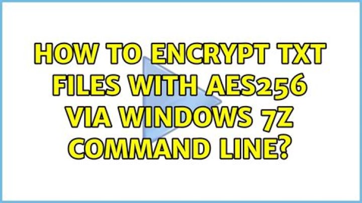 How to encrypt txt files with AES256 via Windows 7z command line?