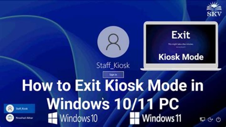 How to exit from Kiosk mode?