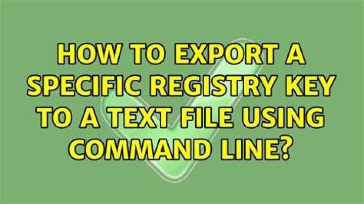 How to export a specific registry key to a text file using command line