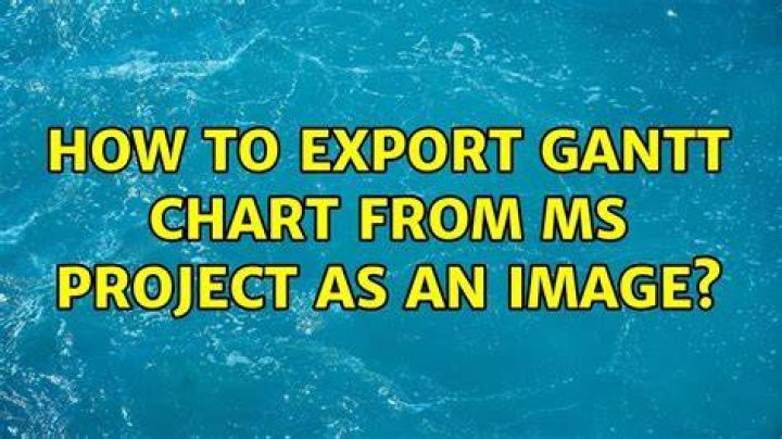 How to export Gantt Chart from MS Project as an image