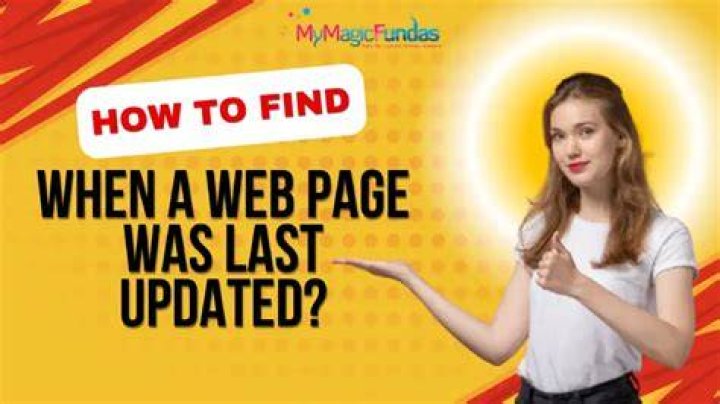 How to find when a web page was last updated
