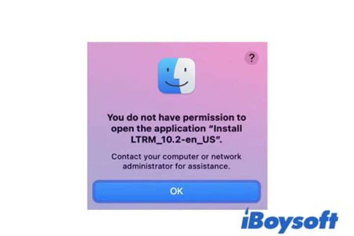 How to fix 'You don't have permission to open the application' on Mac?